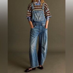 Free People Barrel Overalls